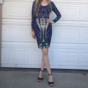 Cache colorful geometric shape dress